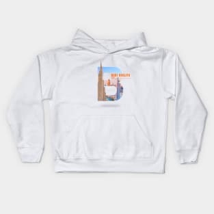 BURJ KHALIFA TYPO Kids Hoodie